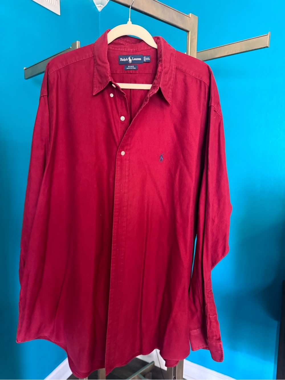 Ralph Lauren Men’s Burgundy/Red Button-Down Shirt